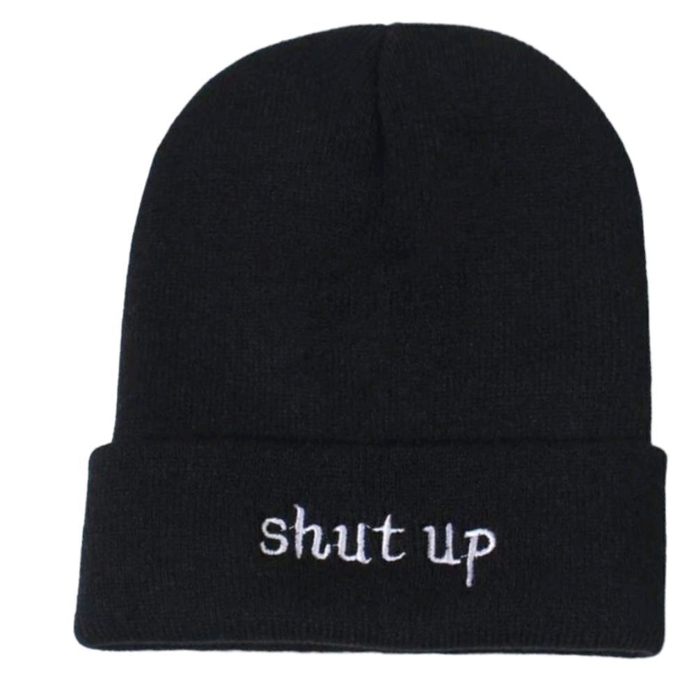 “Shut Up" Embroidered Beanie